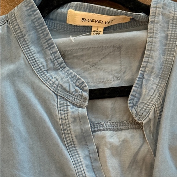NWT blue velvet chambray oversized top/tunic - Picture 3 of 6